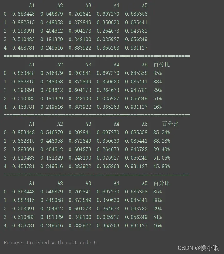 python DataFrame数据格式化（设置小数位数，百分比，千分位分隔符）