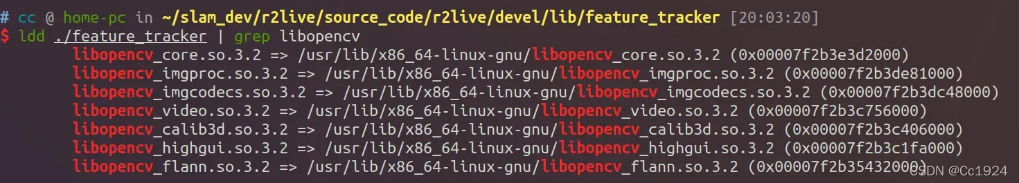 /usr/bin/ld: warning libopencvxxx.so.a.b,needed by xxx, may conflict with libopencvxxx.so.c.d