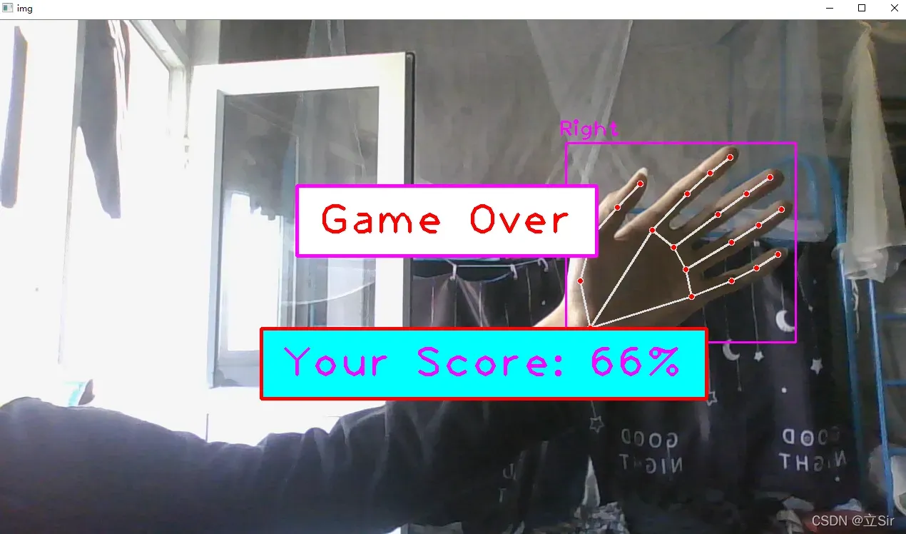 【机器视觉案例】(15) 虚拟答题板，手部关键点识别，附python完整代码