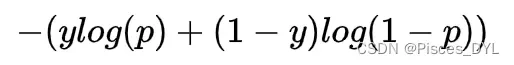 −(ylog(p)+(1−y)log(1−p))