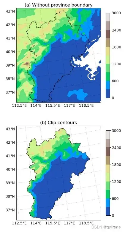python气象数据可视化学习笔记6——利用python地图库cnmaps绘制地图填色图并白化