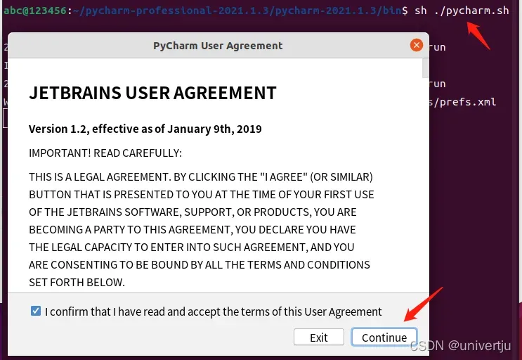 在Ubuntu中安装Pycharm（Ubuntu21.10，Pycharm2021.1.3）