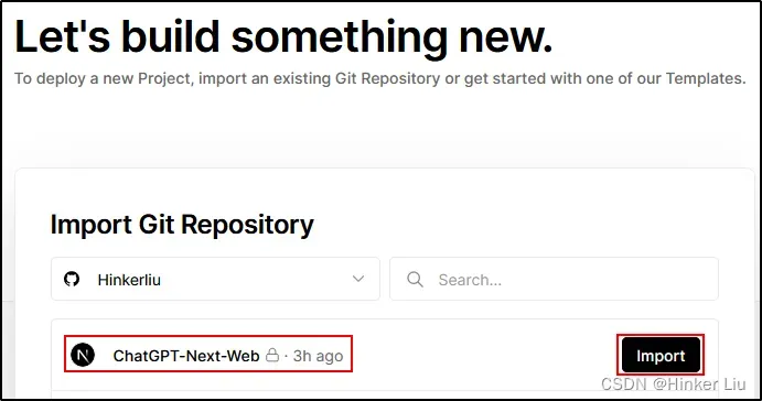 Import Git Repository