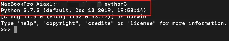 我的电脑Python环境Python 3.7.3