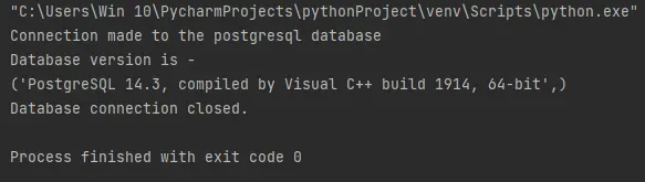 使用 Python 连接到 PostgreSQL 数据库