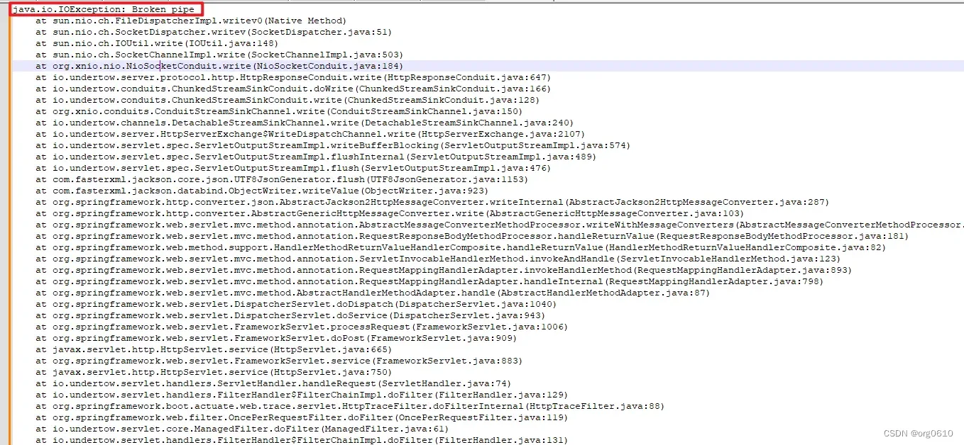 java.io.IOException Broken pipe AI技术聚合
